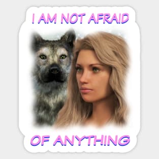 I AM NOT AFRAID Epic Inspirational Quote Sticker